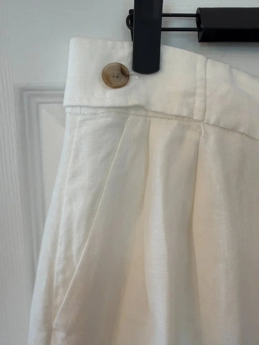 Banana Republic White Linen Wide Leg Palazzo Pants